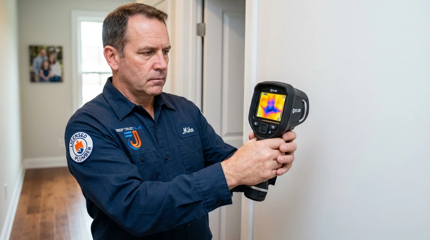 Thermal imaging leak detection by Johns Plumbing LLC in Chesapeake
